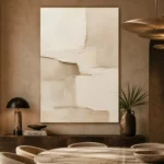Asymmetrical Cream Blocks Minimalist Wall Art Canvas Print - Image 5