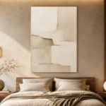 Asymmetrical Cream Blocks Minimalist Wall Art Canvas Print - Image 6