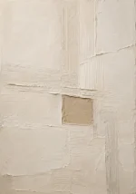Linen Striation Minimalist Wall Art Canvas Print