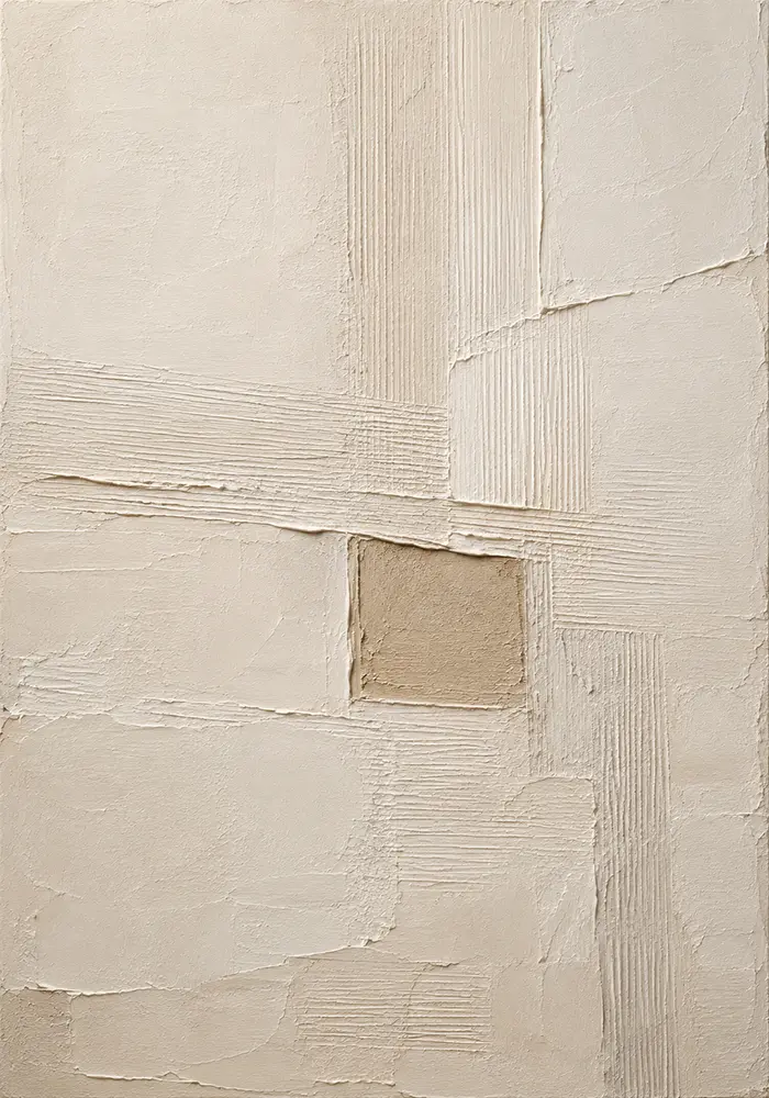 Linen Striation Minimalist Wall Art Canvas Print