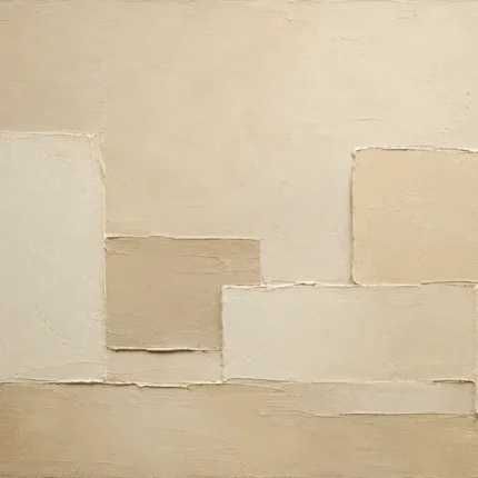 Warm Neutral Rectangles Minimalist Wall Art Canvas Print