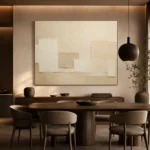 Warm Neutral Rectangles Minimalist Wall Art Canvas Print - Image 4