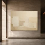 Warm Neutral Rectangles Minimalist Wall Art Canvas Print - Image 5