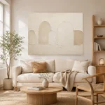 Soft Ivory Arches Minimalist Wall Art Canvas Print - Image 7