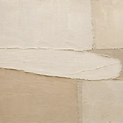 Elongated Ivory Balance Minimalist Wall Art Canvas Print