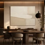 Elongated Ivory Balance Minimalist Wall Art Canvas Print - Image 4