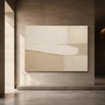 Elongated Ivory Balance Minimalist Wall Art Canvas Print - Image 5