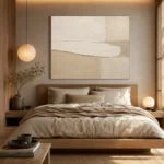 Elongated Ivory Balance Minimalist Wall Art Canvas Print - Image 8