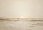 Luminous Plaster Horizon Minimalist Wall Art Canvas Print