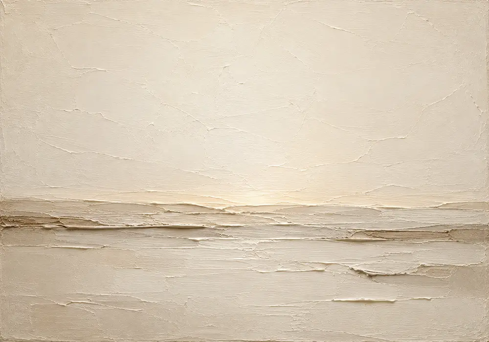 Luminous Plaster Horizon Minimalist Wall Art Canvas Print