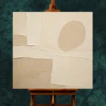 Rounded Beige Form Minimalist Wall Art Canvas Print - Image 2