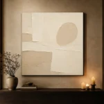 Rounded Beige Form Minimalist Wall Art Canvas Print - Image 7