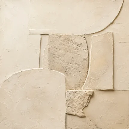 Limestone Relief Minimalist Wall Art Canvas Print
