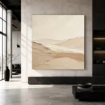 Warm Linen Dunes Minimalist Wall Art Canvas Print - Image 5