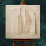 Monolithic Beige Forms Minimalist Wall Art Canvas Print - Image 2