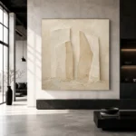 Monolithic Beige Forms Minimalist Wall Art Canvas Print - Image 5