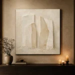 Monolithic Beige Forms Minimalist Wall Art Canvas Print - Image 7