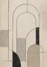 Ivory Architectural Minimalist Wall Art Canvas Print