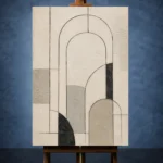 Ivory Architectural Minimalist Wall Art Canvas Print - Image 2