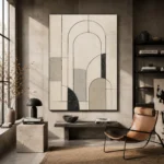 Ivory Architectural Minimalist Wall Art Canvas Print - Image 3
