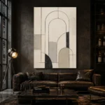 Ivory Architectural Minimalist Wall Art Canvas Print - Image 4