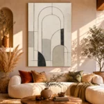 Ivory Architectural Minimalist Wall Art Canvas Print - Image 8