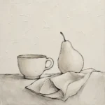Ivory Still Life Minimalist Wall Art Canvas Print