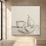 Ivory Still Life Minimalist Wall Art Canvas Print - Image 3