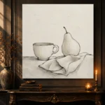 Ivory Still Life Minimalist Wall Art Canvas Print - Image 4