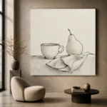 Ivory Still Life Minimalist Wall Art Canvas Print - Image 6