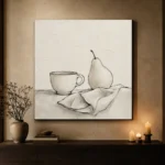 Ivory Still Life Minimalist Wall Art Canvas Print - Image 7