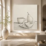 Ivory Still Life Minimalist Wall Art Canvas Print - Image 8