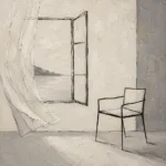 Ivory Interior Scene Minimalist Wall Art Canvas Print