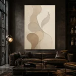 Ivory Organic Shape Wall Art Canvas Print - Image 4