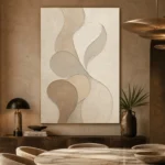Ivory Organic Shape Wall Art Canvas Print - Image 5