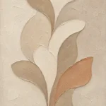 Warm Petal Forms Minimalist Wall Art Canvas Print