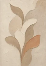 Warm Petal Forms Minimalist Wall Art Canvas Print