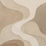 Tranquil Tide Forms Minimalist Wall Art Canvas Print