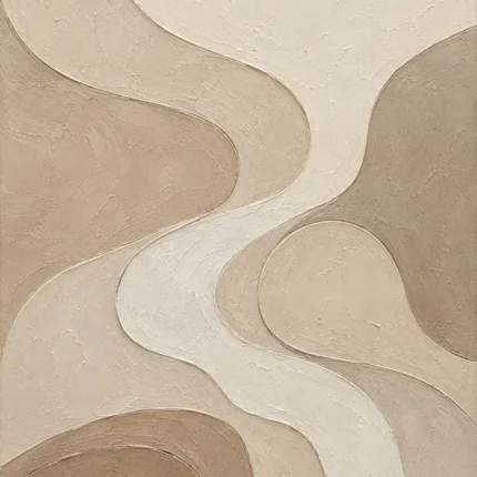 Tranquil Tide Forms Minimalist Wall Art Canvas Print