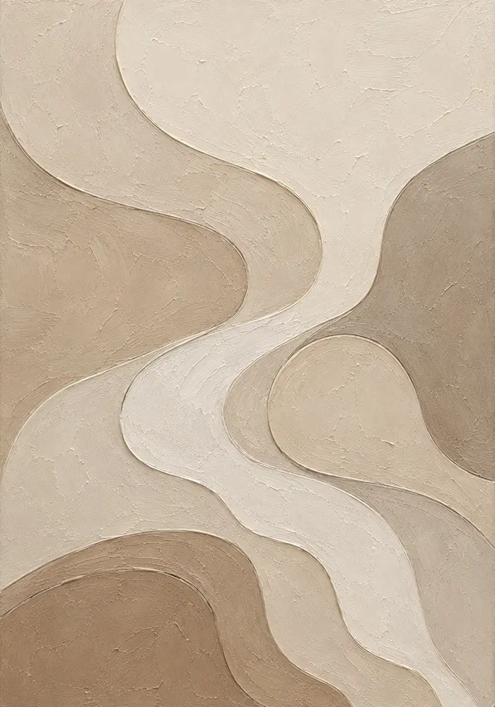Tranquil Tide Forms Minimalist Wall Art Canvas Print