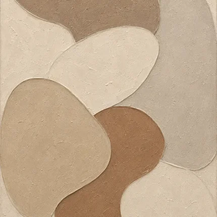 Contemplative Rounded Forms Minimalist Wall Art Canvas Print