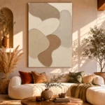 Contemplative Rounded Forms Minimalist Wall Art Canvas Print - Image 8