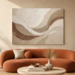 Sweeping Crescent Forms Minimalist Wall Art Canvas Print - Image 3
