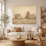 River Stone Rhythm Minimalist Wall Art Canvas Print - Image 7