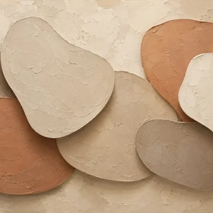 Layered Shadow Forms Minimalist Wall Art Canvas Print