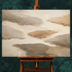 Floating Island Forms Minimalist Wall Art Canvas Print - Image 2