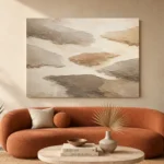Floating Island Forms Minimalist Wall Art Canvas Print - Image 3