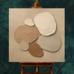Pebble Cluster Minimalist Wall Art Canvas Print - Image 2