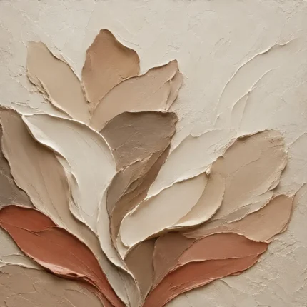 Layered Petal Forms Minimalist Wall Art Canvas Print