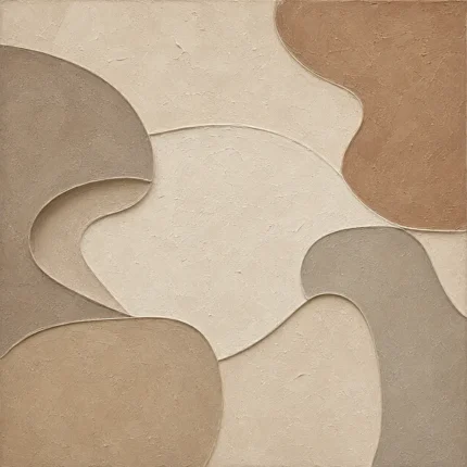 Limestone Relief Forms Minimalist Wall Art Canvas Print